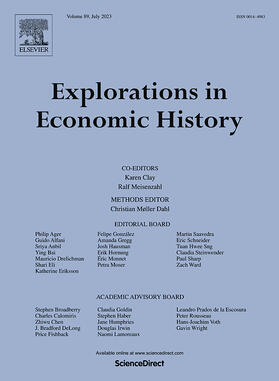 Editor-in-Chief: Kris James Mitchener |  Explorations in Economic History | Zeitschrift |  Sack Fachmedien