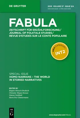 Hrsg. v. Bönisch-Brednich, Brigitte / Stiefbold, Simone / Zimmermann, Harm-Peer |  Fabula | Zeitschrift |  Sack Fachmedien