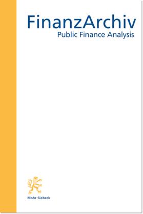  FinanzArchiv / Public Finance Analysis (FA) | Zeitschrift |  Sack Fachmedien