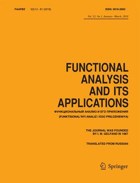  Functional Analysis and Its Applications | Zeitschrift |  Sack Fachmedien
