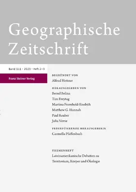 Detlef Müller-Mahn, Martina Fromhold-Eisebith, Tim Freytag, Matthew Hannah, Carmella Pfaffenbach, Paul Reuber, Ulrike Sailer |  Geographische Zeitschrift (GZ) | Zeitschrift |  Sack Fachmedien