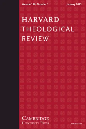  Harvard Theological Review | Zeitschrift |  Sack Fachmedien