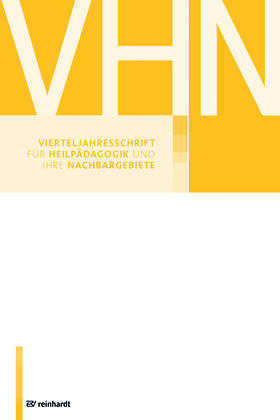 U. Haeberlin, I. Beck, W. Kronig |  Vierteljahresschrift für Heilpädagogik und ihre Nachbargebiete (VHN) | Zeitschrift |  Sack Fachmedien