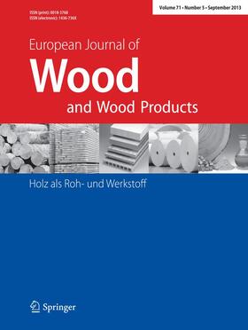  European Journal of Wood and Wood Products | Zeitschrift |  Sack Fachmedien