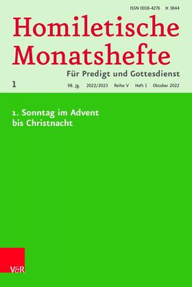 Homiletische Monatshefte | Vandenhoeck & Ruprecht | Zeitschrift | sack.de
