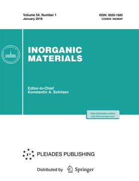  Inorganic Materials | Zeitschrift |  Sack Fachmedien