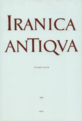 Iranica Antiqua | Peeters | Zeitschrift | sack.de