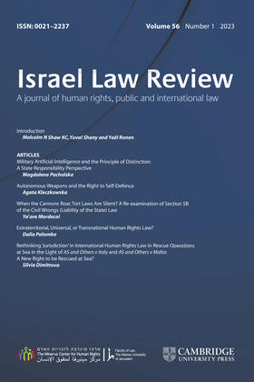  Israel Law Review | Zeitschrift |  Sack Fachmedien