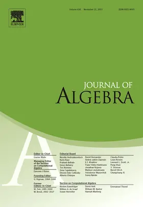  Journal of Algebra | Zeitschrift |  Sack Fachmedien