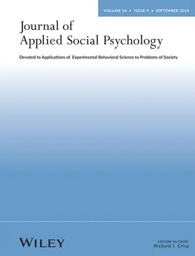  Journal of Applied Social Psychology | Zeitschrift |  Sack Fachmedien