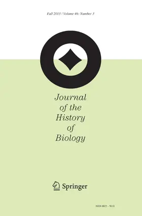  Journal of the History of Biology | Zeitschrift |  Sack Fachmedien