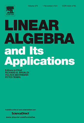  Linear Algebra and its Applications | Zeitschrift |  Sack Fachmedien