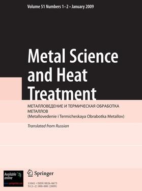  Metal Science and Heat Treatment | Zeitschrift |  Sack Fachmedien