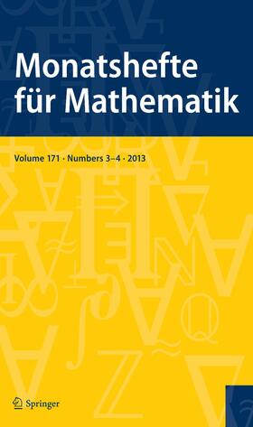  Monatshefte für Mathematik | Zeitschrift |  Sack Fachmedien