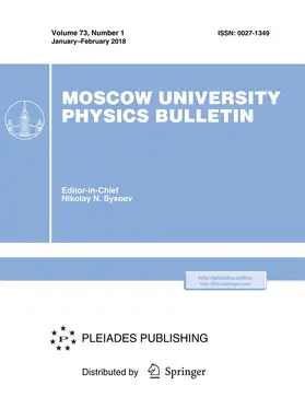  Moscow University Physics Bulletin | Zeitschrift |  Sack Fachmedien