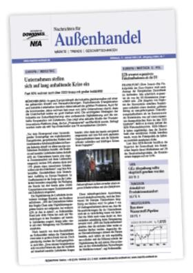  Nachrichten für Außenhandel (NfA) | Zeitschrift |  Sack Fachmedien