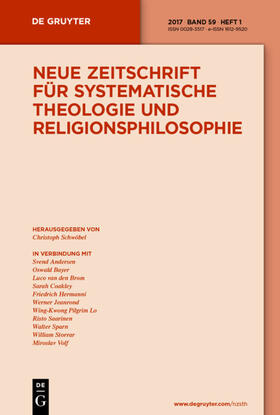 Neue Zeitschrift für Systematische Theologie und Religionsphilosophie | De Gruyter | Zeitschrift | sack.de