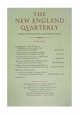  The New England Quarterly | Zeitschrift |  Sack Fachmedien