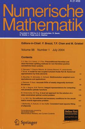  Numerische Mathematik | Zeitschrift |  Sack Fachmedien