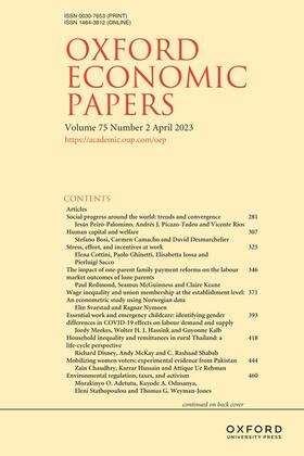  Oxford Economic Papers | Zeitschrift |  Sack Fachmedien