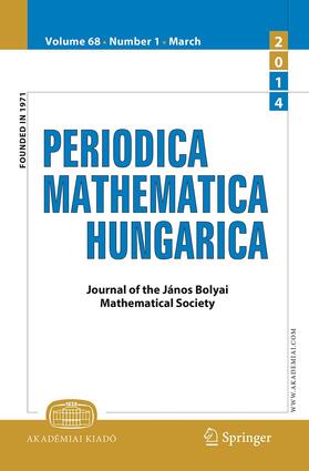  Periodica Mathematica Hungarica | Zeitschrift |  Sack Fachmedien