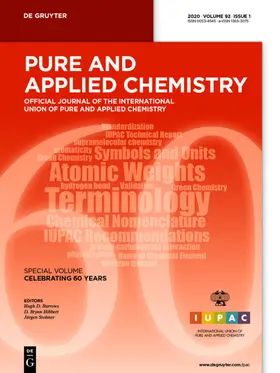 Hrsg. v. Burrows, Hugh / Stohner, Jürgen |  Pure and Applied Chemistry | Zeitschrift |  Sack Fachmedien