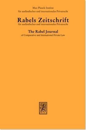 Herausgegeben in Gemeinschaft mit Jürgen Basedow, Ulrich Drobnig, Bernhard Großfeld, Klaus J. Hopt, Hein Kötz, Ernst-Joachim Mestmäcker und Wernhard Möschel |  Rabels Zeitschrift für ausländisches und internationales Privatrecht (RabelsZ) | Zeitschrift |  Sack Fachmedien