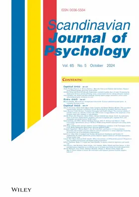  Scandinavian Journal of Psychology | Zeitschrift |  Sack Fachmedien