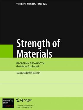  Strength of Materials | Zeitschrift |  Sack Fachmedien