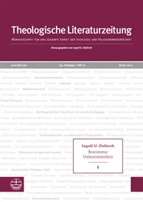 Theologische Literaturzeitung | Evangelische Verlagsanstalt | Zeitschrift | sack.de