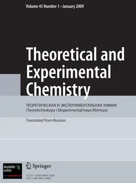  Theoretical and Experimental Chemistry | Zeitschrift |  Sack Fachmedien