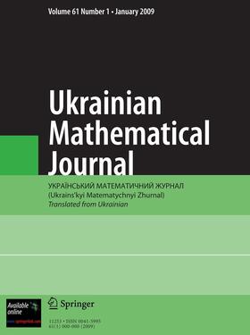  Ukrainian Mathematical Journal | Zeitschrift |  Sack Fachmedien