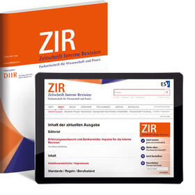 Deutsches Institut für Interne Revision e.V., Frankfurt a.Main / Schriftleitung: Dipl.-Kaufmann Volker Hampel |  Zeitschrift Interne Revision (ZIR) | Zeitschrift |  Sack Fachmedien