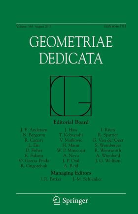 Editor-in-Chief: J.R. Parker / J.-M. Schlenker |  Geometriae Dedicata | Zeitschrift |  Sack Fachmedien