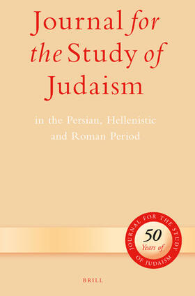 Journal for the Study of Judaism | Brill | Zeitschrift | sack.de