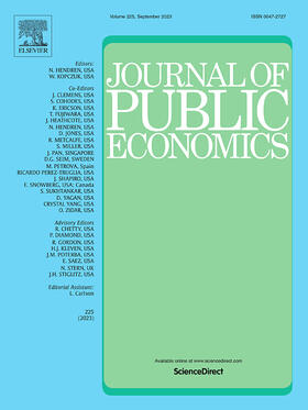  Journal of Public Economics | Zeitschrift |  Sack Fachmedien