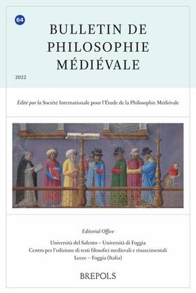 Bulletin de Philosophie Médiévale | Brepols | Zeitschrift | sack.de