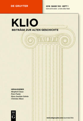 Klio | De Gruyter (A) | Zeitschrift | sack.de
