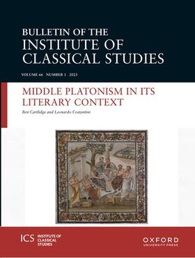  Bulletin of the Institute of Classical Studies | Zeitschrift |  Sack Fachmedien