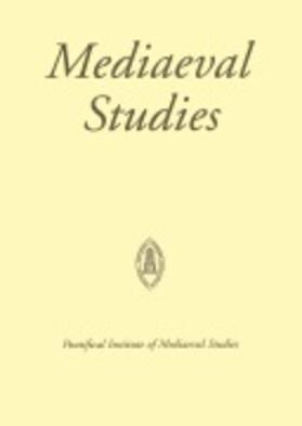  Mediaeval Studies | Zeitschrift |  Sack Fachmedien