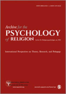  Archive for the Psychology of Religion | Zeitschrift |  Sack Fachmedien