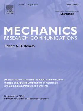  Mechanics Research Communications | Zeitschrift |  Sack Fachmedien