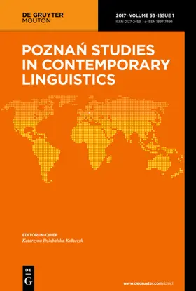 Editor-in-Chief: Dziubalska-Kolaczyk, Katarzyna |  Poznan Studies in Contemporary Linguistics | Zeitschrift |  Sack Fachmedien