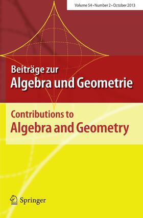  Beiträge zur Algebra und Geometrie / Contributions to Algebra and Geometry | Zeitschrift |  Sack Fachmedien