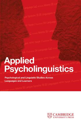  Applied Psycholinguistics | Zeitschrift |  Sack Fachmedien