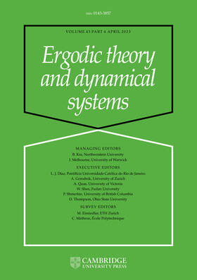  Ergodic Theory and Dynamical Systems | Zeitschrift |  Sack Fachmedien