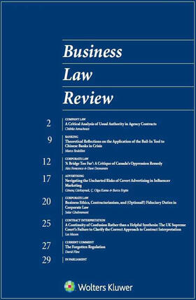  Business Law Review | Zeitschrift |  Sack Fachmedien