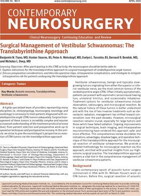  Contemporary Neurosurgery | Zeitschrift |  Sack Fachmedien