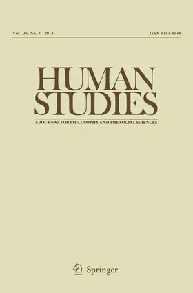  Human Studies | Zeitschrift |  Sack Fachmedien