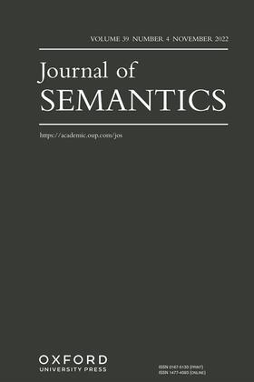  Journal of Semantics | Zeitschrift |  Sack Fachmedien